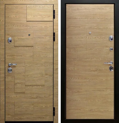 Стальная дверь беленый дуб №82 с замками KALE