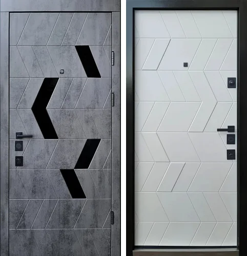 Серая входная дверь в квартиру №110