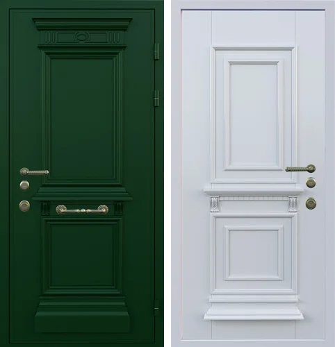 Дверь входная металлическая зеленая №78