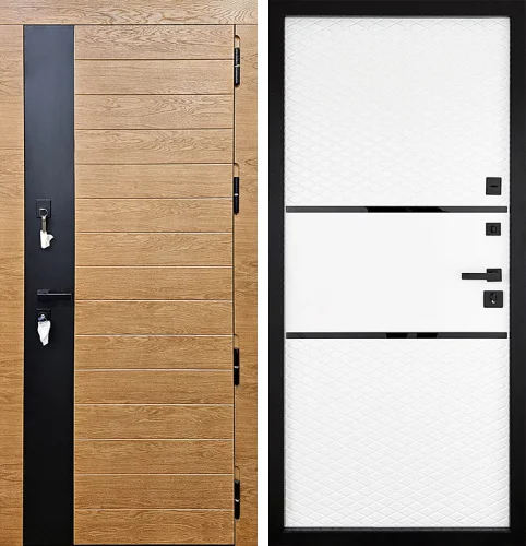 Железная дверь с терморазрывом для частного дома №68 размером 860x2050 мм