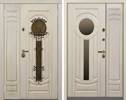 Металлическая дверь с окном №18