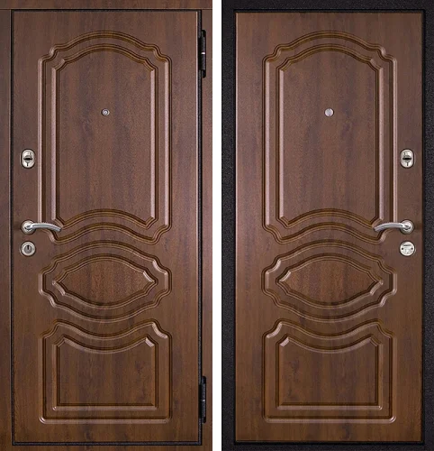 Входная дверь с деревянной облицовкой №19