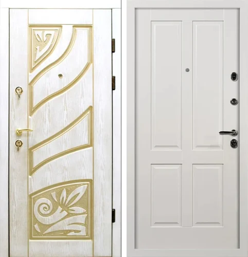 Входная дверь белый дуб №2