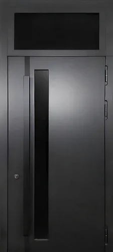 Входная дверь с фрамугой сверху в частный дом №36