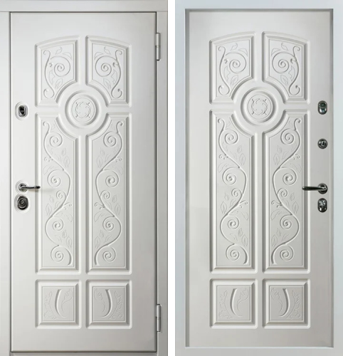 Дверь уличная белая №35