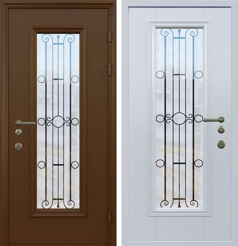 Дверь с терморазрывом и окном №23