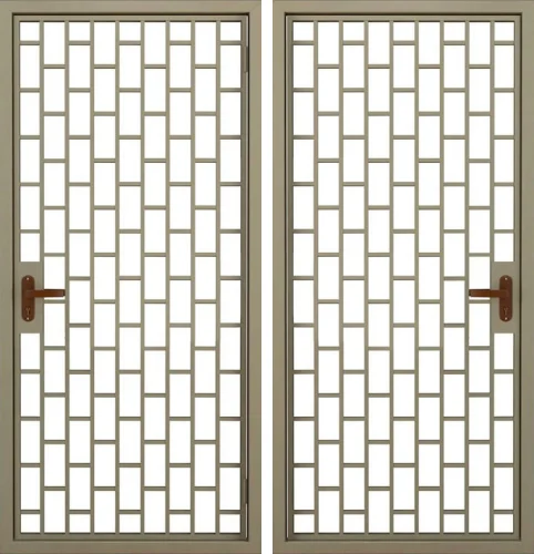 Решетчатая дверь металлическая на лестничную площадку №4 размером 960x2050 мм