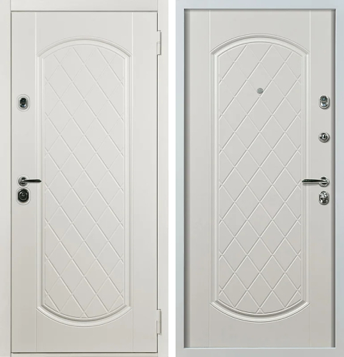 Дверь металлическая уличная белая  №23