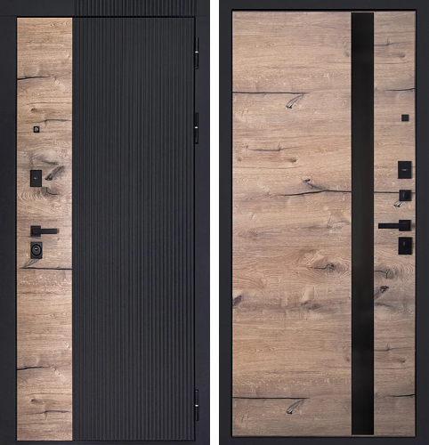 Входная дверь с декоративной панелью №16