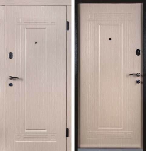 Белый ясень входная дверь №50 размером 960x2050 мм