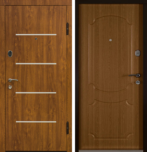 Входная дверь в дом из бруса №21 размером 900x2000 мм