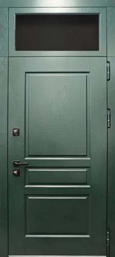 Дверь входная металлическая с фрамугой сверху №28