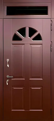 Дверь входная металлическая с верхней вставкой №55