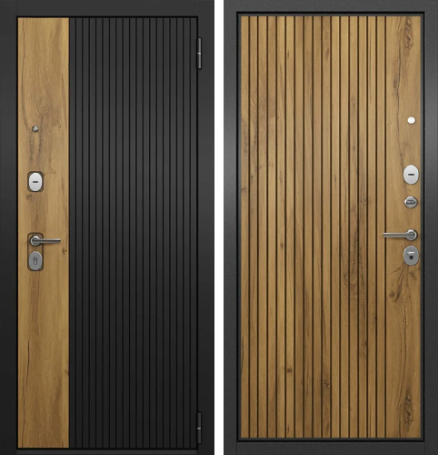 Металлическая дверь с деревом №21