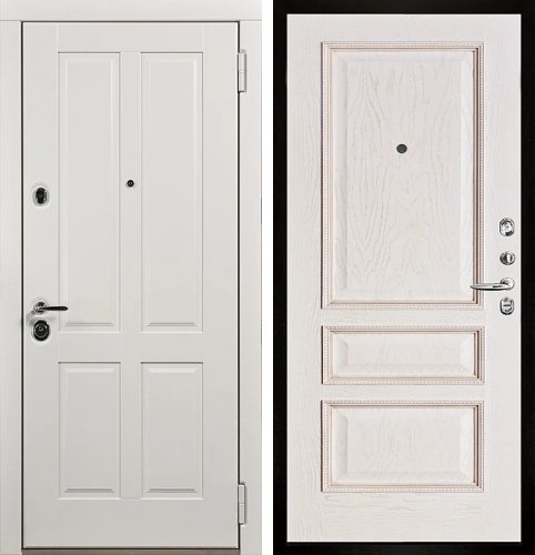 Белая входная дверь №17