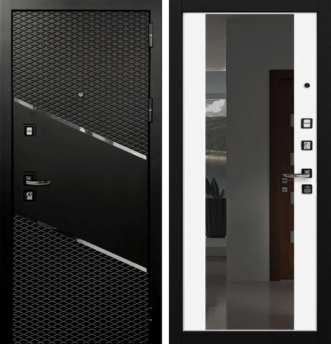 Дверь черная с терморазрывом №75
