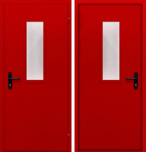 Дверь противопожарная металлическая с окном №10
