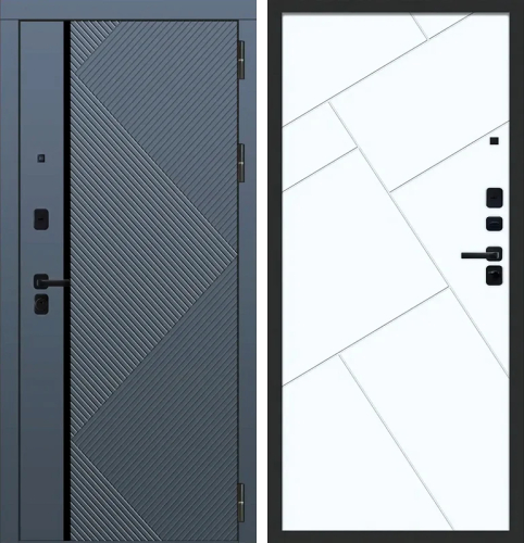 Синяя входная дверь в квартиру №41