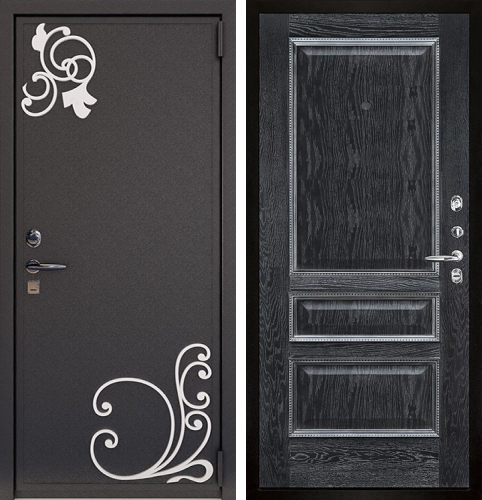 Входная дверь с кованными элементами №13