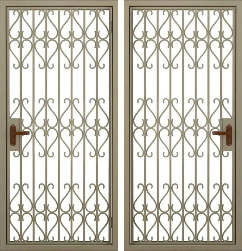 Решетчатая дверь металлическая №2