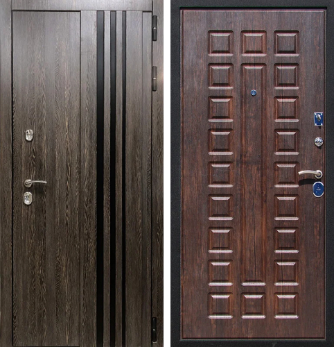 Стальная уличная дверь с терморазрывом №52
