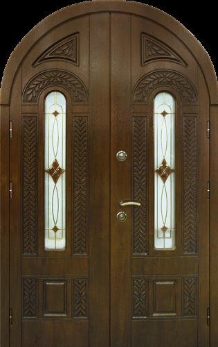 Арочная входная дверь в частный дом №35