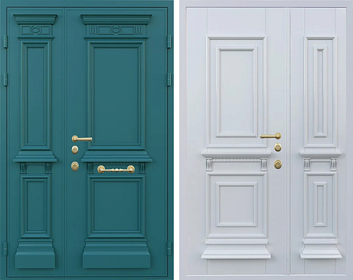 Дверь металлическая двустворчатая №23