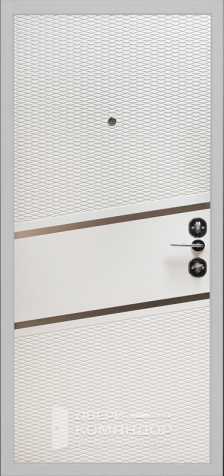 Металлическая дверь капучино №39 размером 960x2050 мм - внутренняя сторона