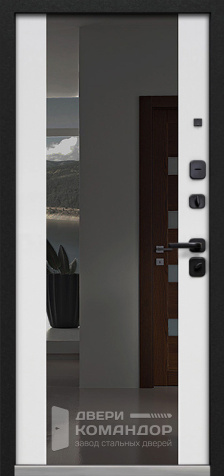 Входная дверь с терморазрывом с зеркалом №83 размером 860x2050 мм - внутренняя сторона