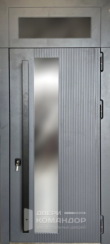 Остекленная дверь с фрамугой №12 - наружная сторона