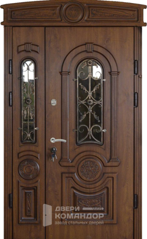 Входная парадная дверь со стеклом №10 - наружная сторона