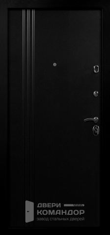 Входная дверь черная №39 размером 900x2000 мм - внутренняя сторона