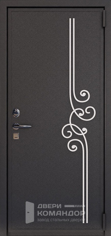 Кованная дверь входная №8 - наружная сторона