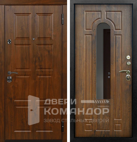 Входная металлическая дверь с зеркалом №10 размером 960x2050 мм