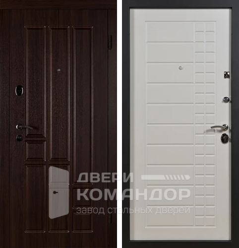 Входная дверь в квартиру белая внутри №9