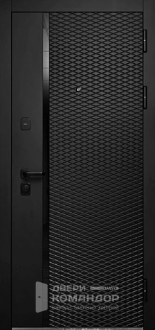 Черная матовая входная дверь №85 размером 960x2050 мм - наружная сторона