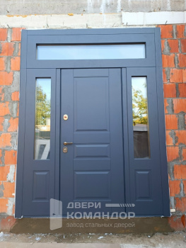 Входная дверь Stardis Termo  с боковыми и верхней фрамугами со стеклопакетами