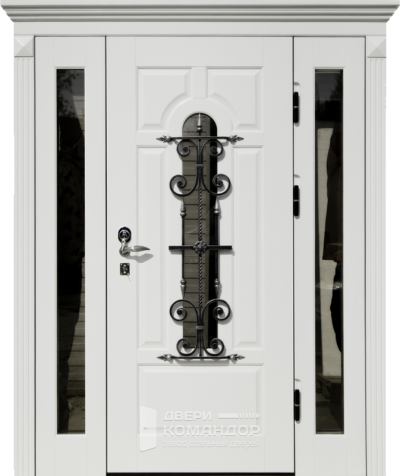 Дверь входная с терморазрывом и стеклопакетом №57 с замками CISA - наружная сторона