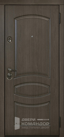 Металлическая дверь со шпоном  и дерматином №15 размером 960x2050 мм - наружная сторона