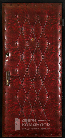 Дешевая металлическая дверь входная эконом класса №12 размером 960x2050 мм - наружная сторона