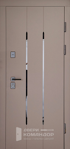 Стальная дверь с отделкой МДФ №125 с замками CISA - наружная сторона