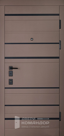 Дверь металлическая входная квартирная №127 с замками KALE - наружная сторона