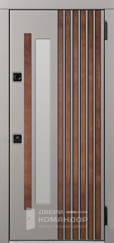 Дверь входная металлическая со стеклопакетом №4 - наружная сторона