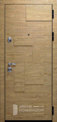 Стальная дверь беленый дуб №82 с замками KALE - наружная сторона