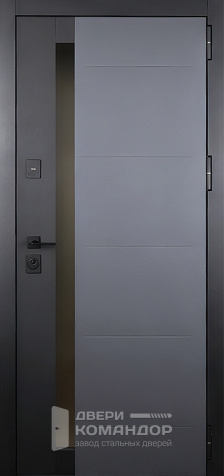 Входная дверь для частного дома со стеклом №5 с замками CISA - наружная сторона