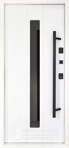 Входная дверь с вертикальной ручкой и зеркалом №17 размером 960x2050 мм - внутренняя сторона