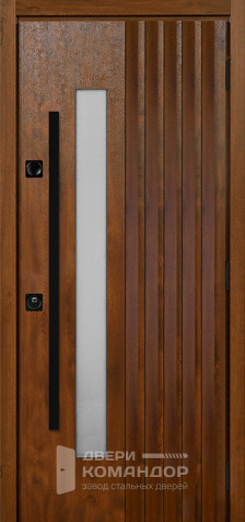 Уличная дверь со стеклопакетом №1 размером 960x2050 мм - наружная сторона