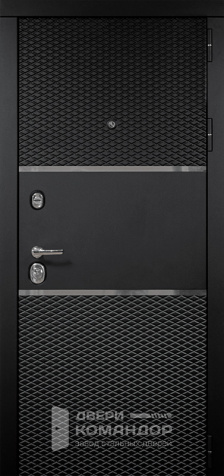 Входная дверь для квартиры черная №98 с замками CISA - наружная сторона