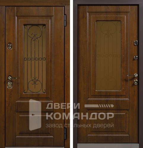 Входная дверь с терморазрывом со стеклом №9