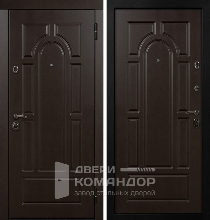 Термостойкая дверь входная металлическая уличная №28 размером 860x2050 мм